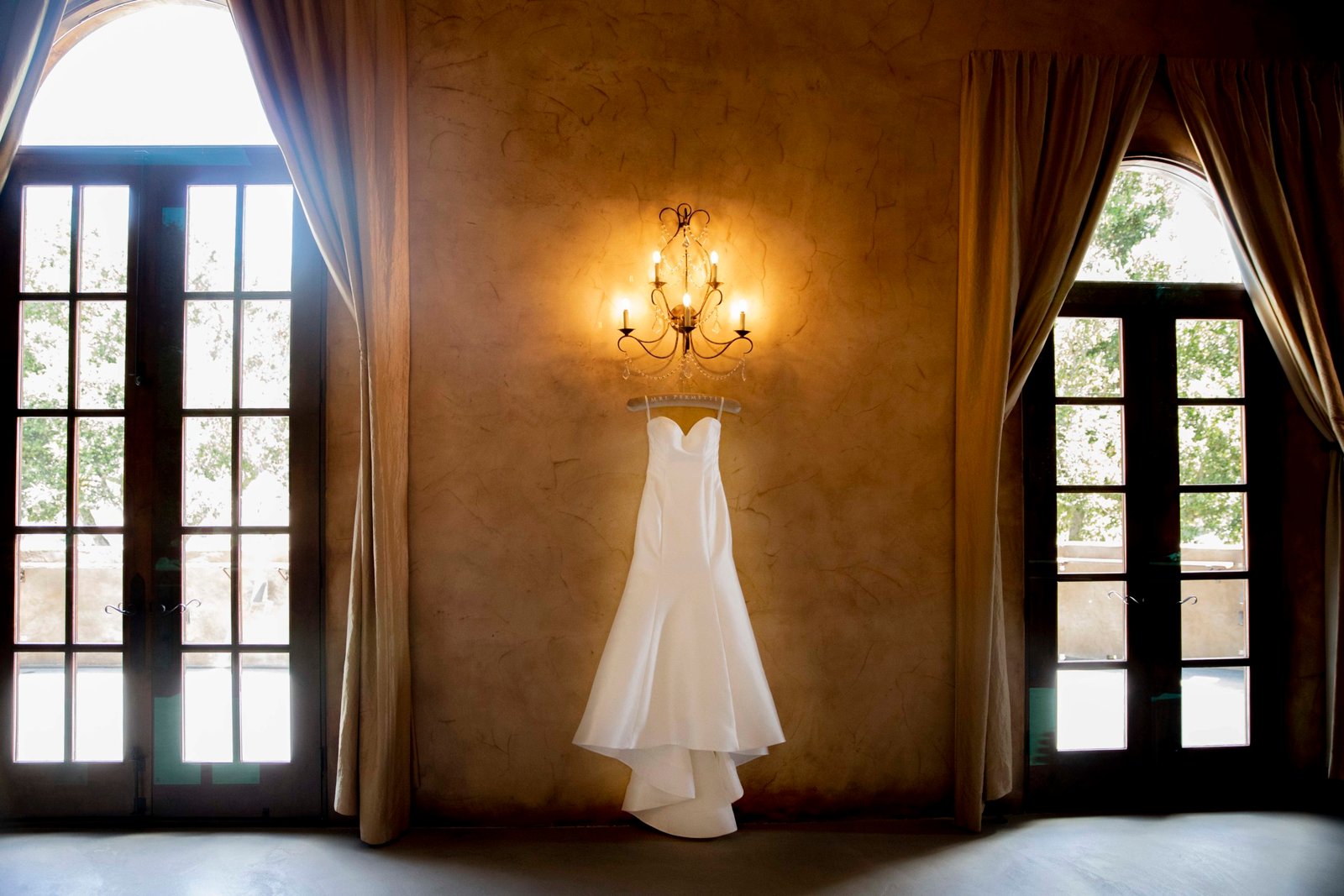 wedding gown at Villa Loriana