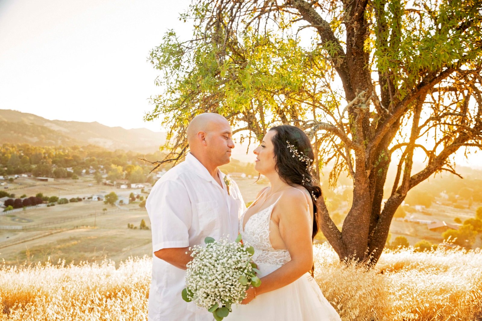 Bride and groom at Grace Maralyn Estate in Atascadero, CA
