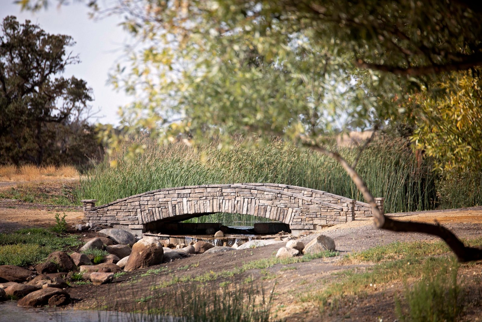 Stone bridge at Fallen Oaks Estate