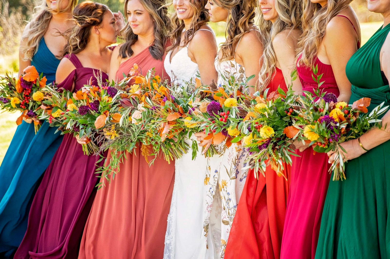 Fall bridesmaid bouquets at Loma Grande Ranch