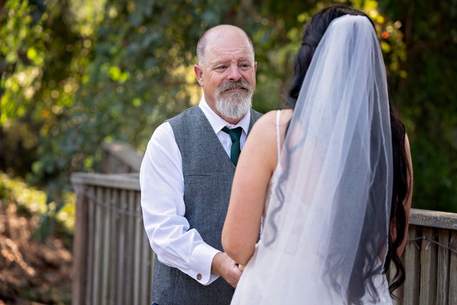 bride's father during the first look