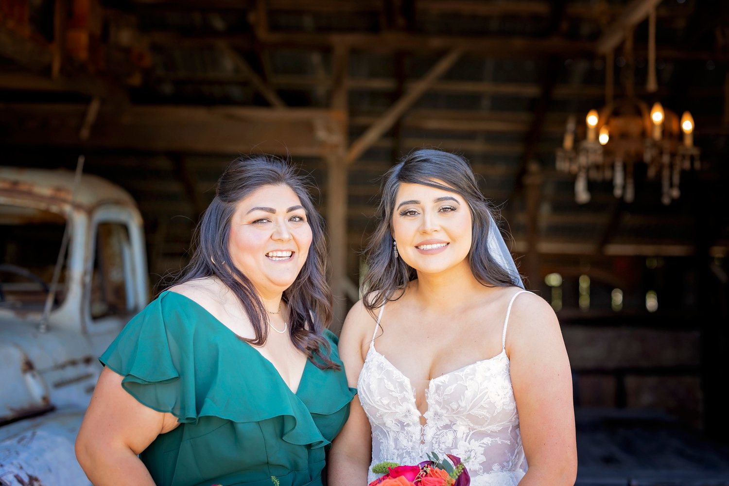bride with the maid of honor