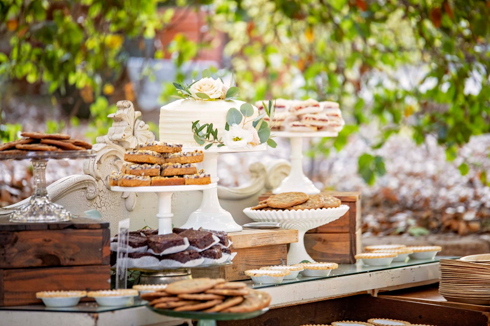 dessert table at a wedding